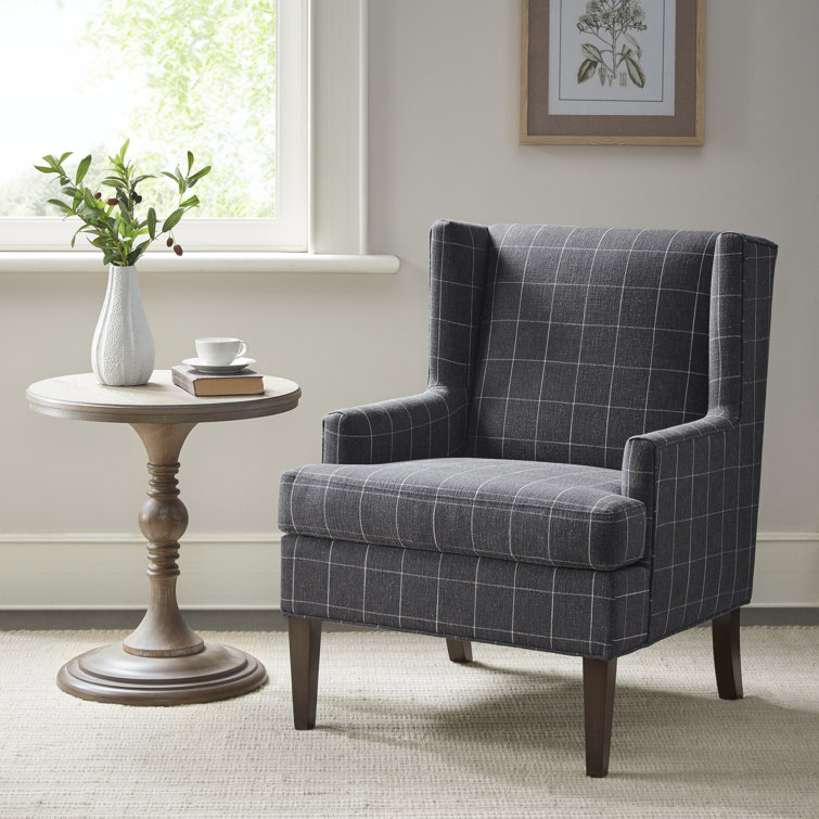 Martha Stewart Decker Windowpane Low Armed Accent Chair & Reviews Wayfair